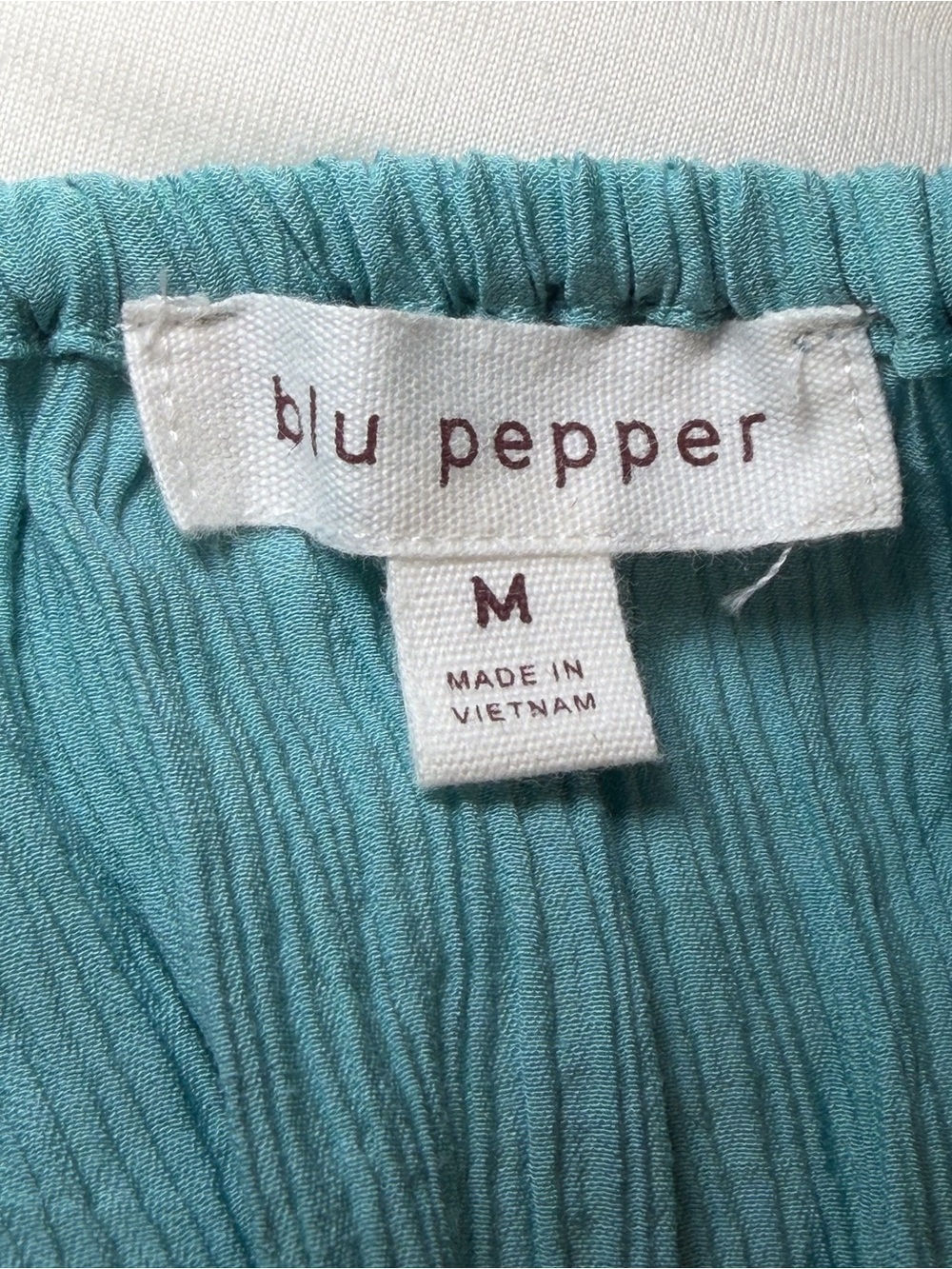 Blu Pepper Aqua Blue Sleeveless Ruched Fit & Flare Dress Women’s Medium - Picture 4 of 6